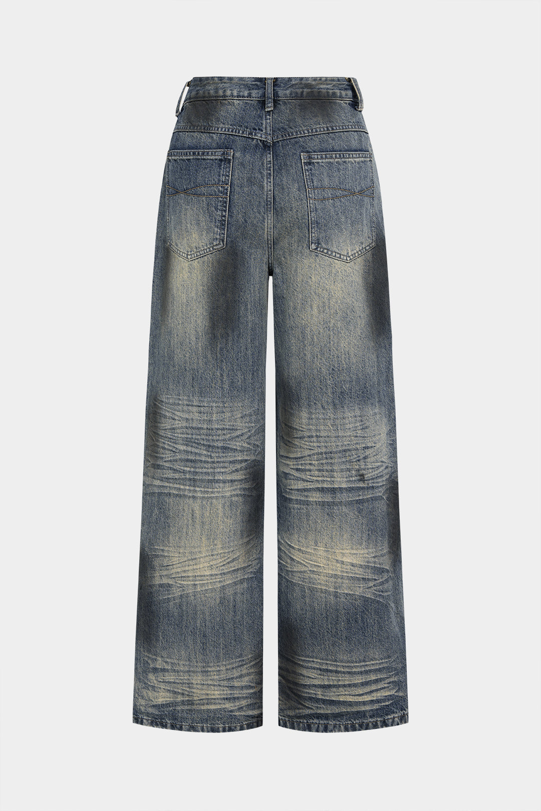 High Waisted Metallic Detail Denim Jeans