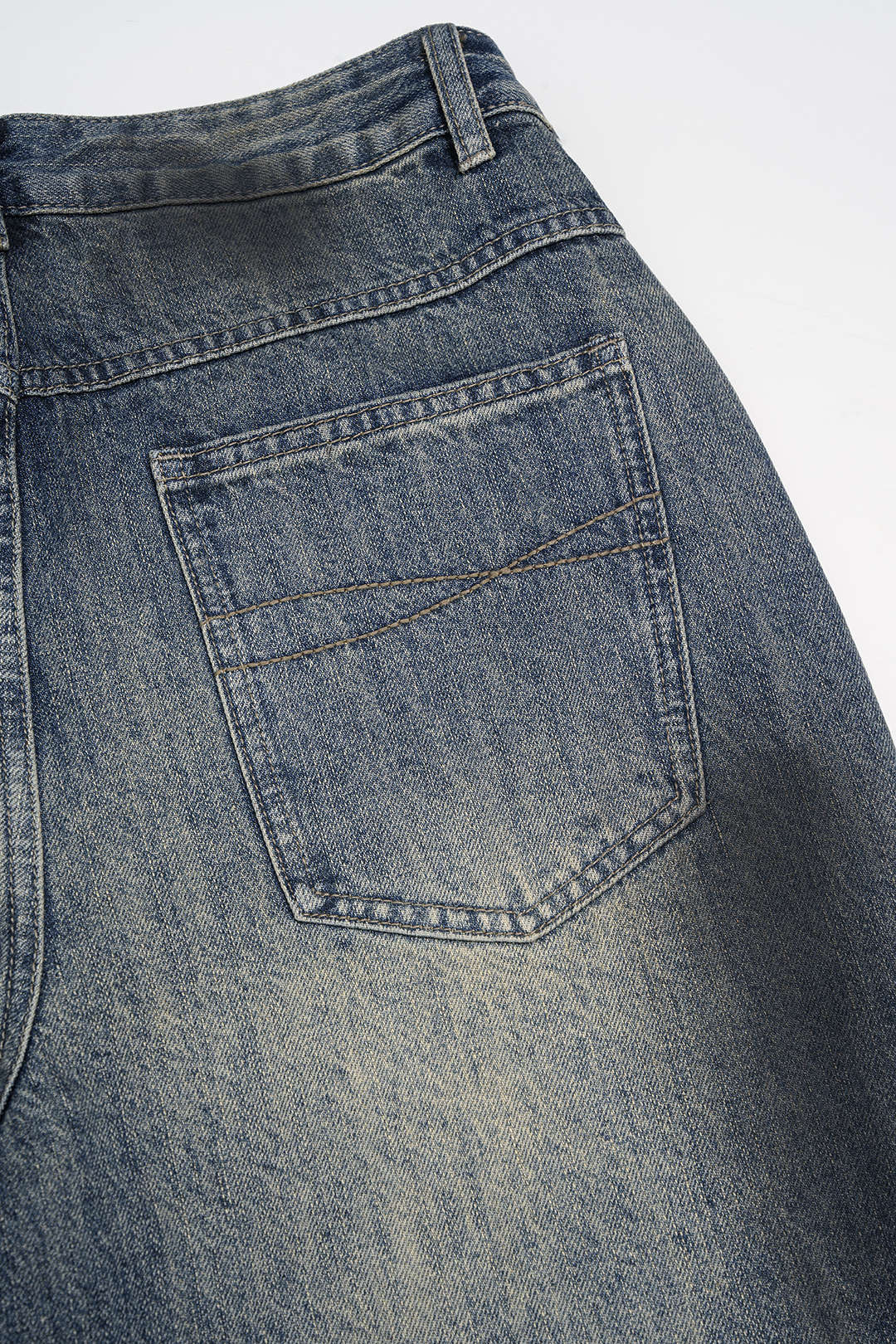 High Waisted Metallic Detail Denim Jeans