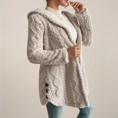 Hooded Lightweight Textured Cardigan