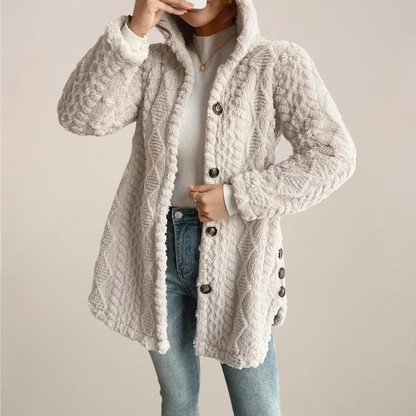 Hooded Lightweight Textured Cardigan