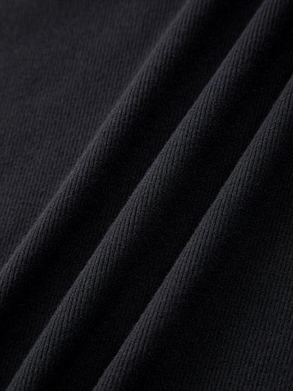 Hooded Long Sleeve Ribbed Maxi Dress