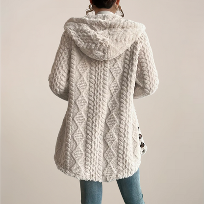 Hooded Textured Cardigan