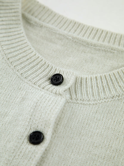 Knit Buttoned Detail Sweater Vest