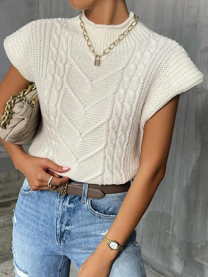 Knit Cap Sleeve Sweater Vest