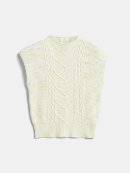 Knit Cap Sleeve Sweater Vest