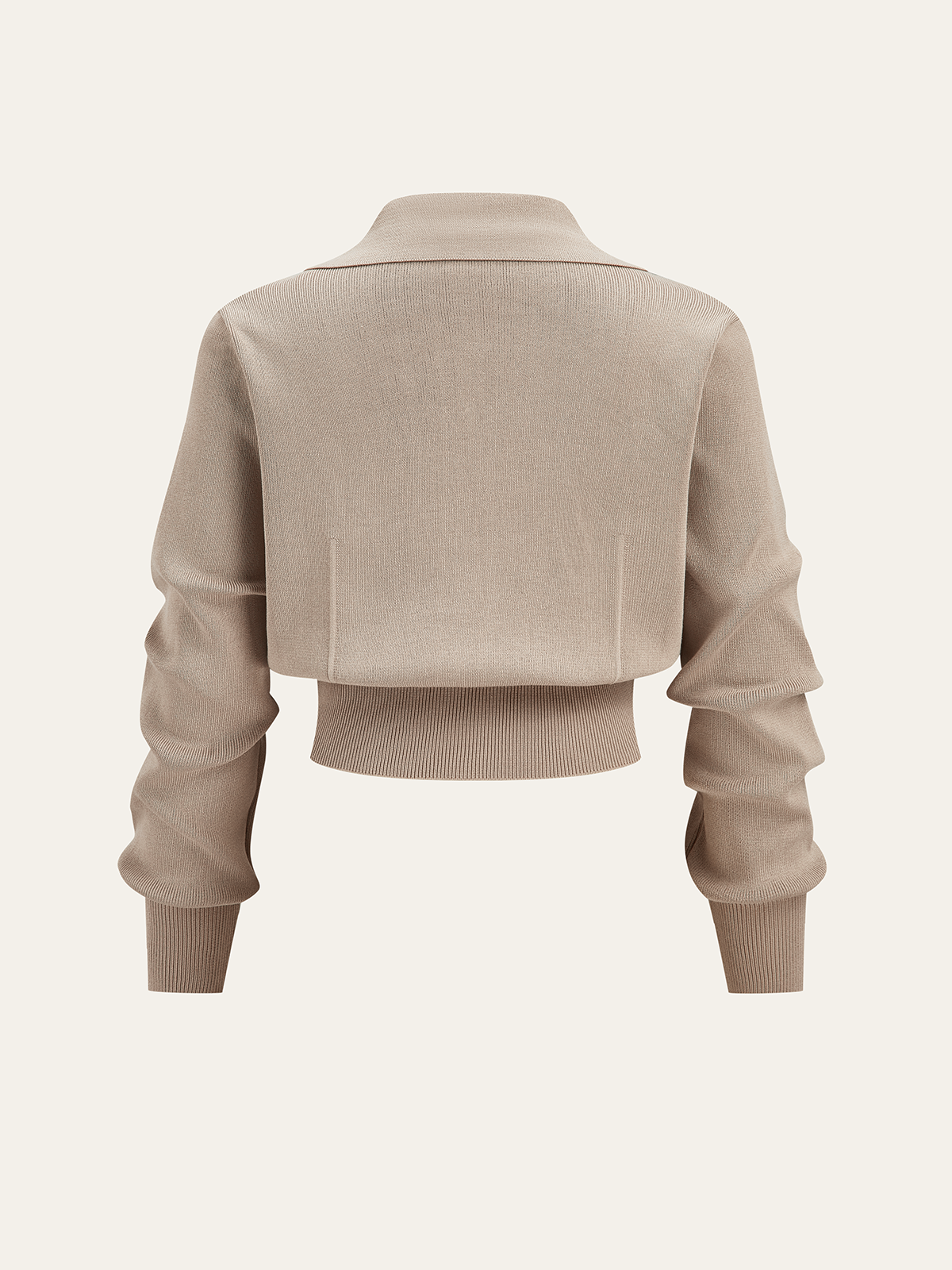 Knit Collared Cardigan Sweater Set