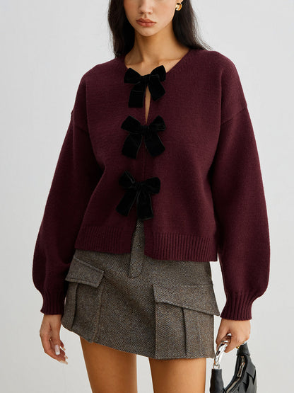 Knit Lantern Sleeve Sweater