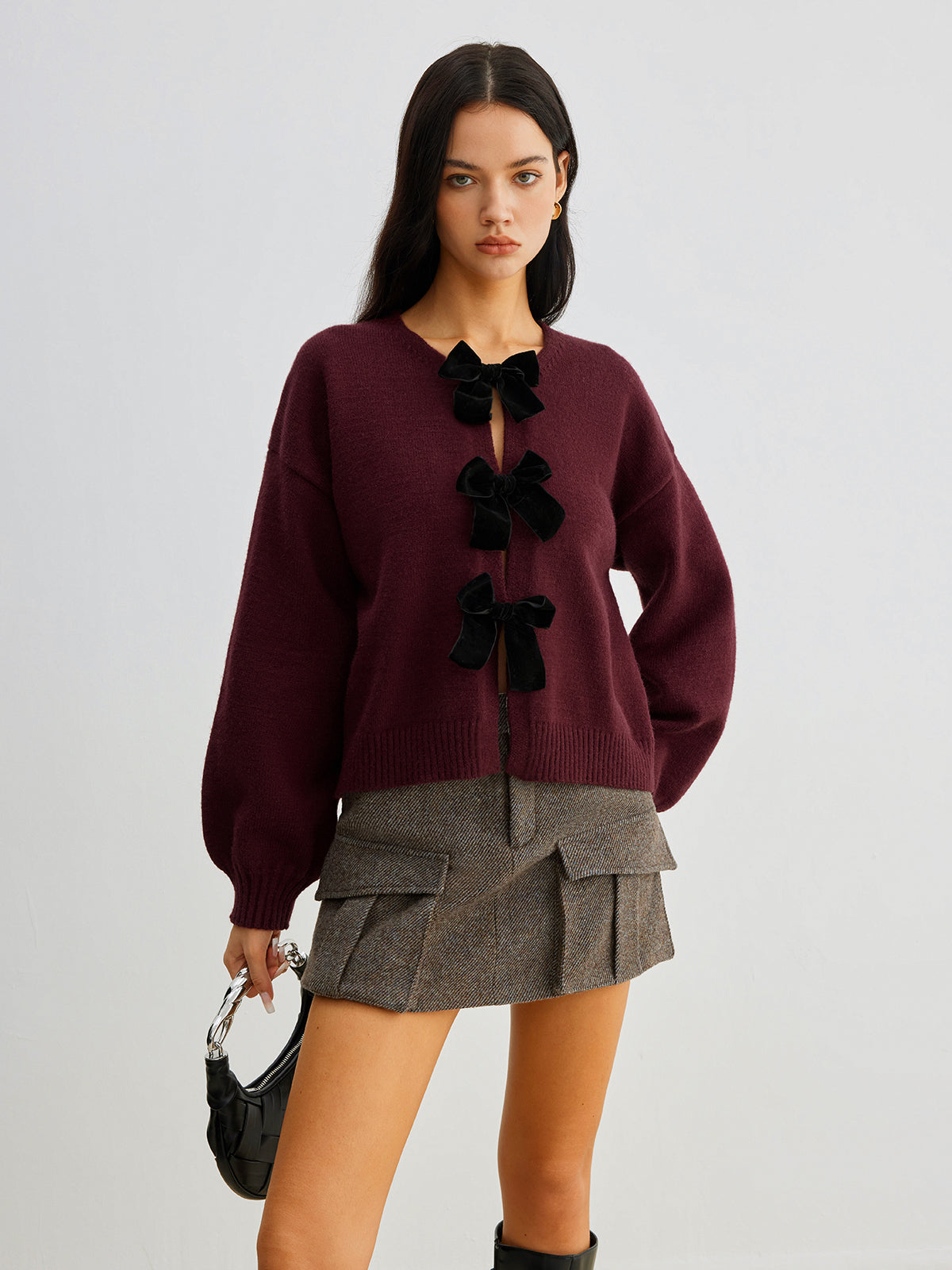 Knit Lantern Sleeve Sweater