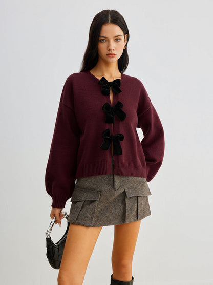Knit Lantern Sleeve Sweater