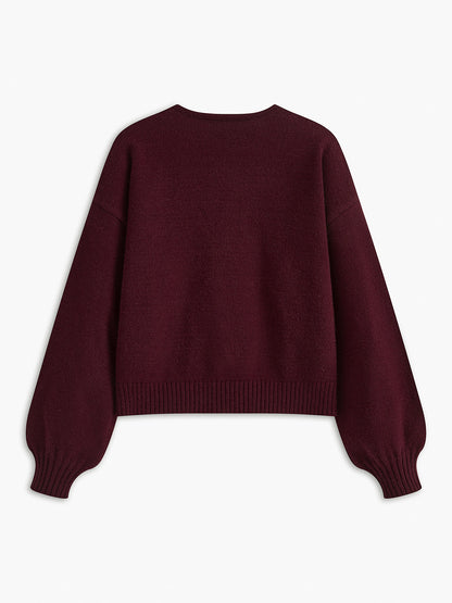 Knit Lantern Sleeve Sweater
