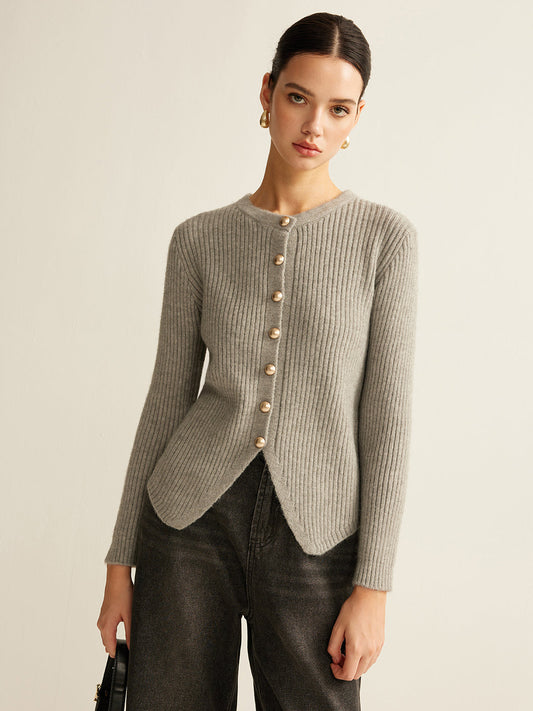 Knitted Button Down Long Cardigan