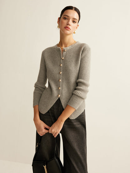 Knitted Button Down Long Cardigan