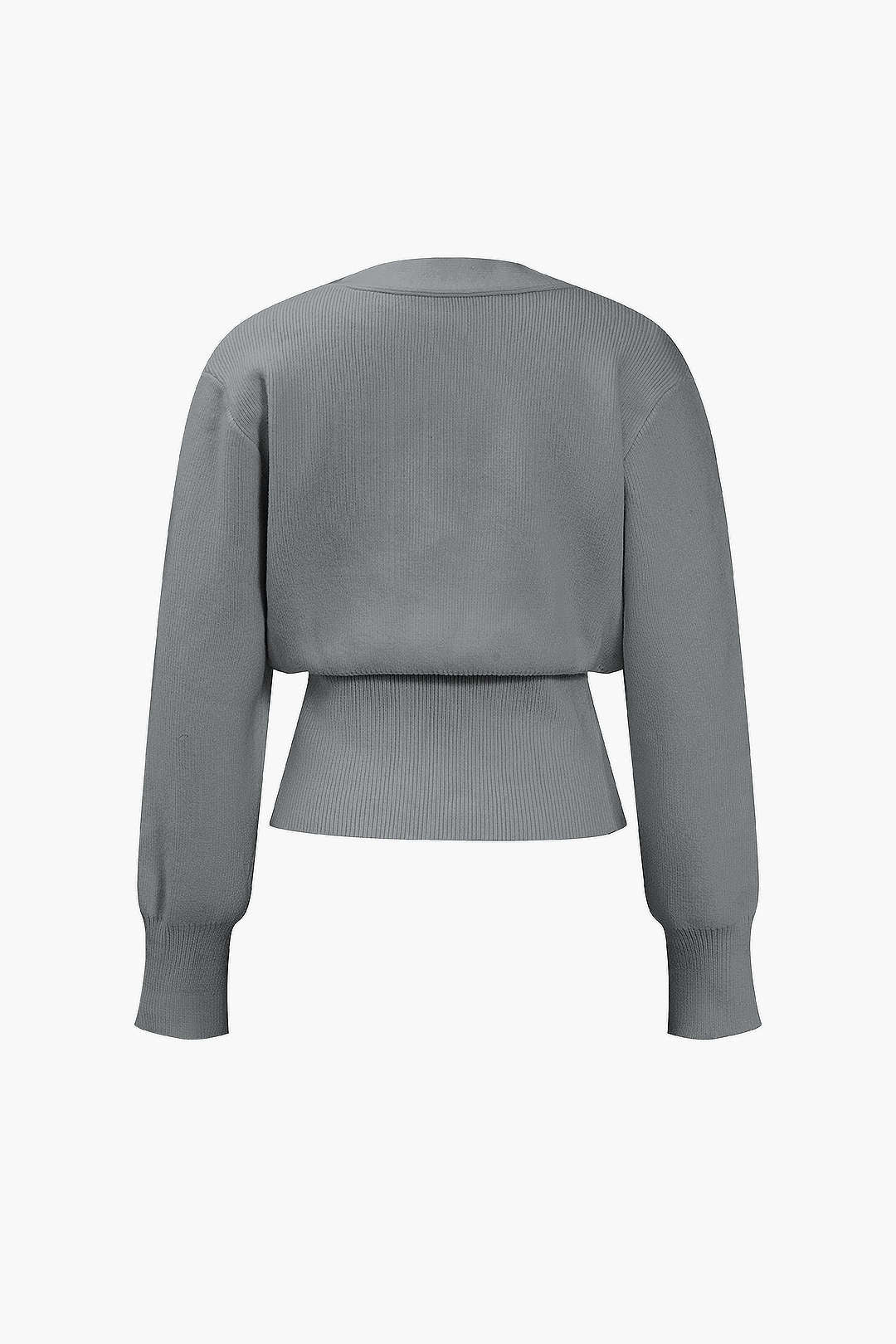 Knitted V-Neck Medium Weight Cardigan