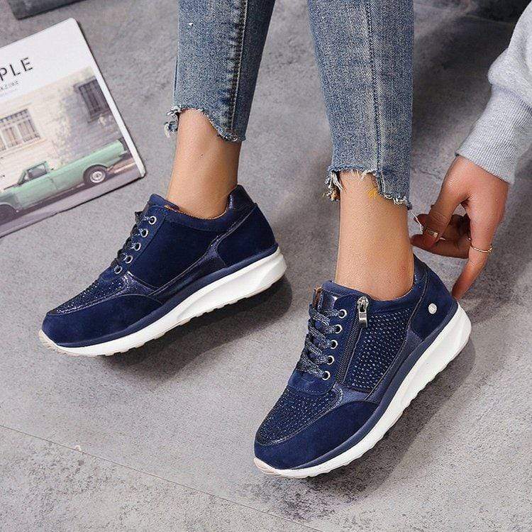 Lace-Up Elevated Platform Sneakers
