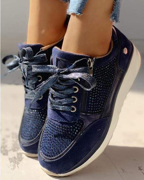 Lace-Up Elevated Platform Sneakers