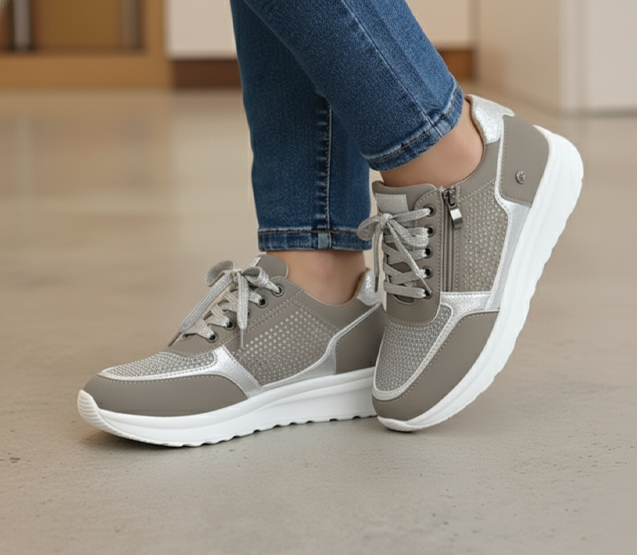 Lace-Up Elevated Platform Sneakers