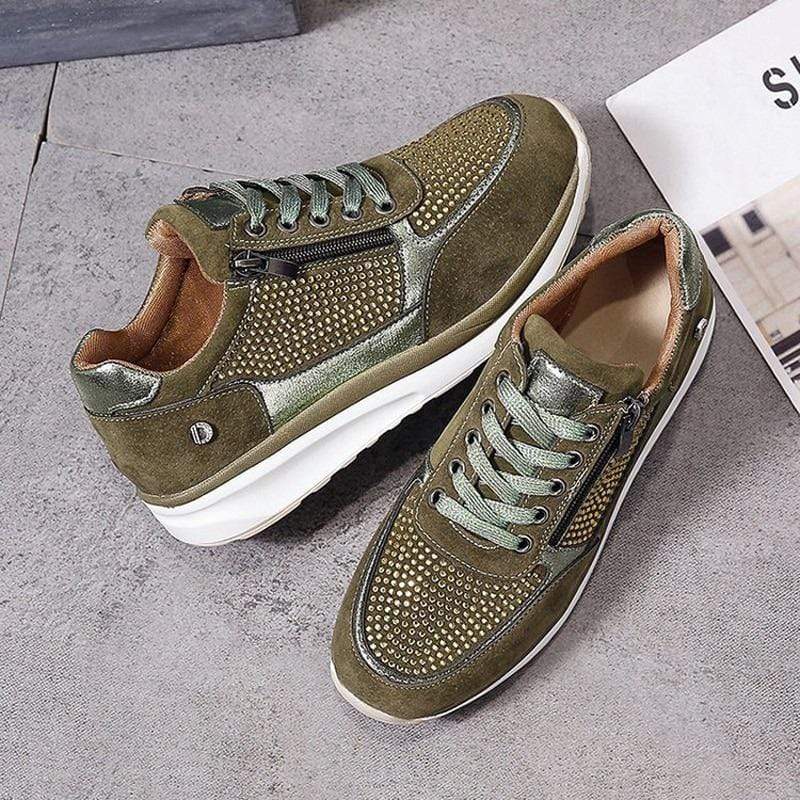Lace-Up Elevated Platform Sneakers