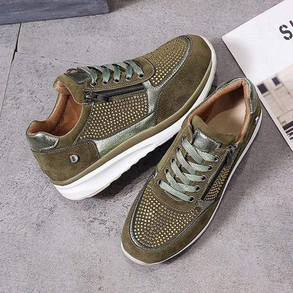 Lace-Up Elevated Platform Sneakers