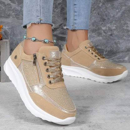 Lace-Up Elevated Platform Sneakers