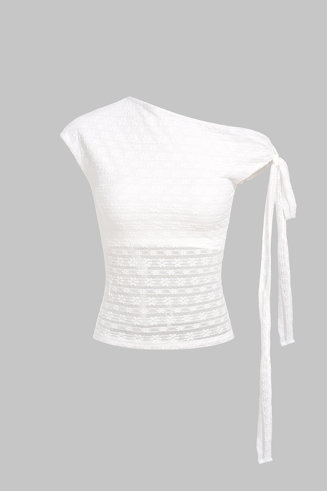 Lace One Shoulder Slim Fit Top