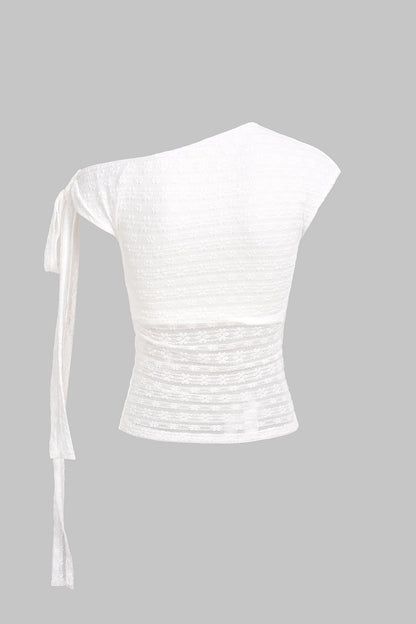Lace One Shoulder Slim Fit Top
