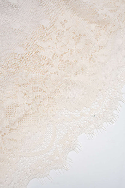 Lace V-Neck Contrast Polka Dot Tank Top