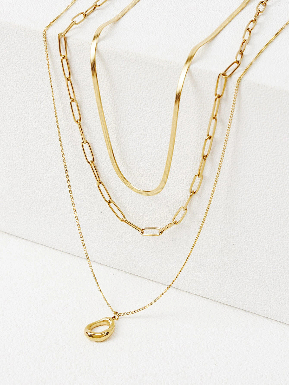 Layered Gold Chain Necklace