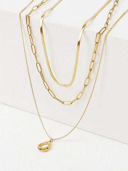 Layered Gold Chain Necklace