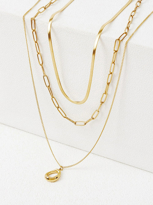 Layered Gold Chain Necklace