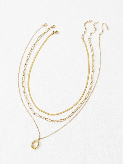Layered Gold Chain Necklace