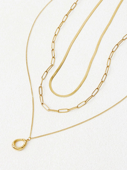 Layered Gold Chain Necklace