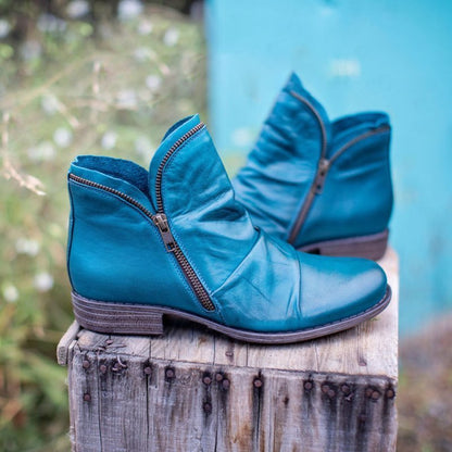 Leather Cushioned Ankle Boots