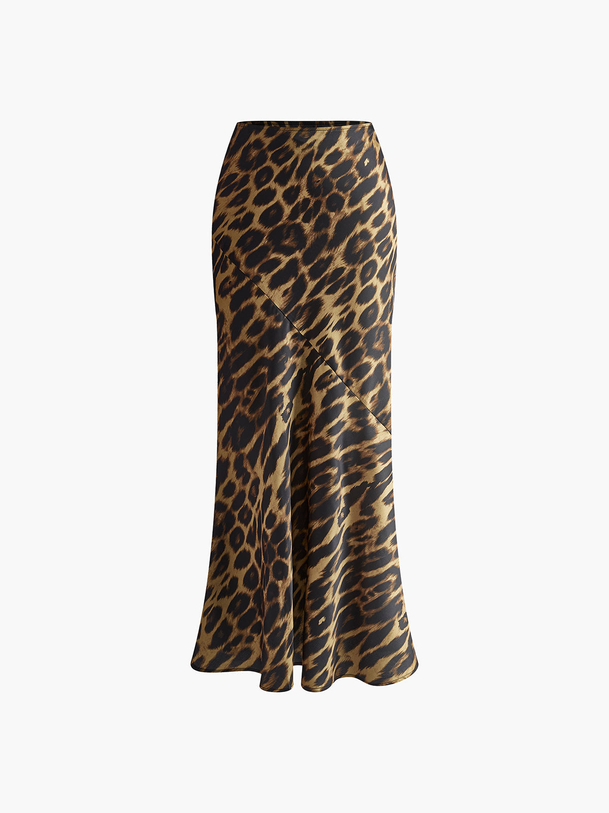 Leopard Print Woven Maxi Skirt