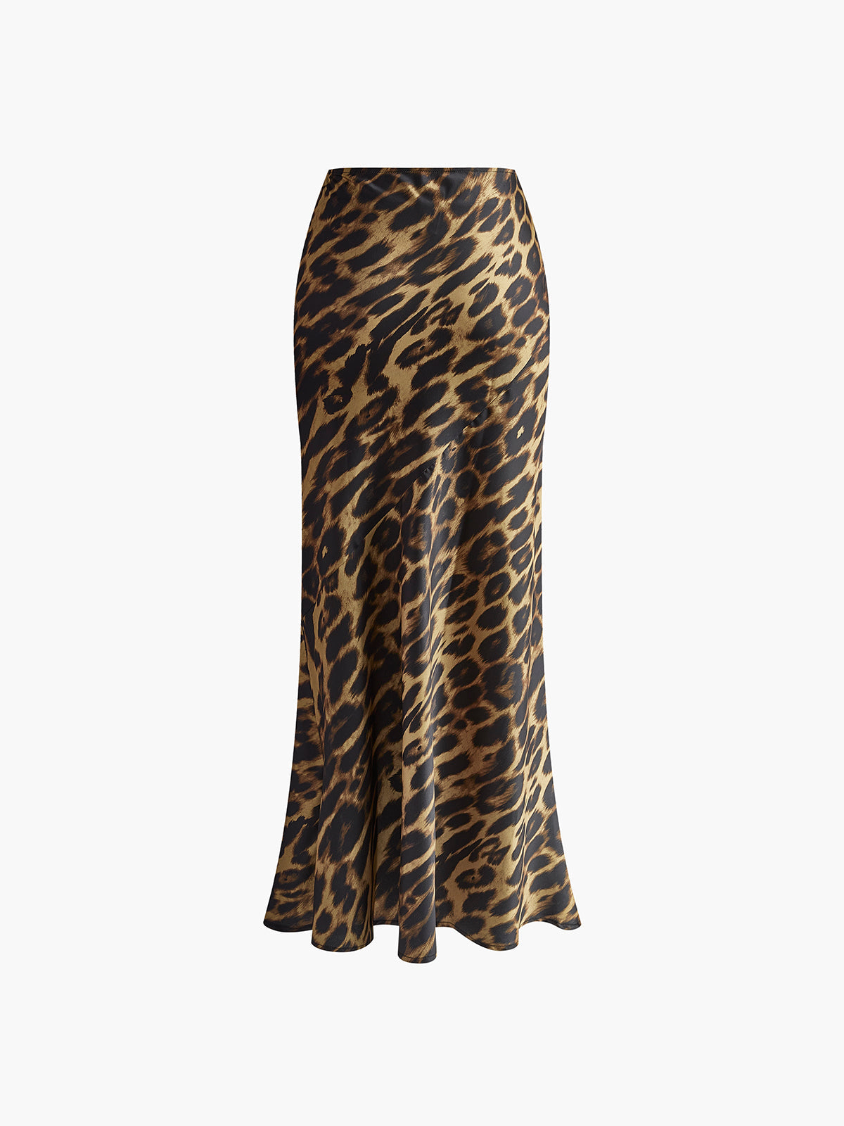 Leopard Print Woven Maxi Skirt
