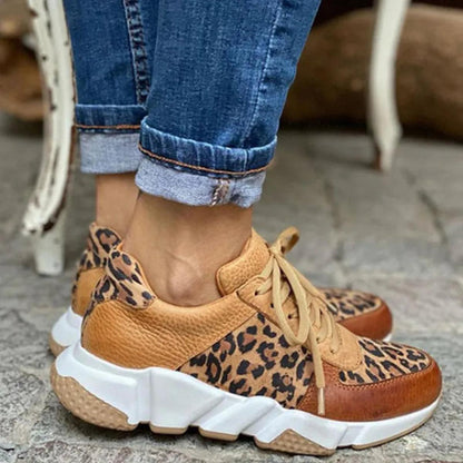 Lightweight Animal Print Sneakers
