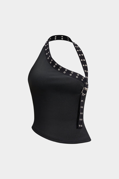 Lightweight Asymmetrical Halter Neck Tank Top