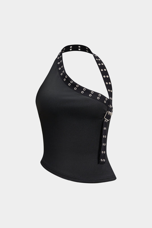 Lightweight Asymmetrical Halter Neck Tank Top