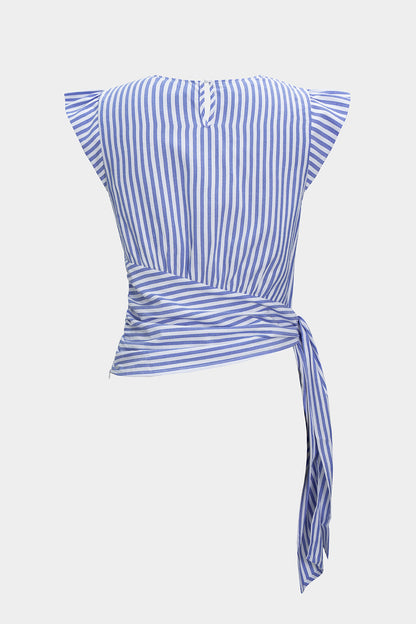 Lightweight Asymmetrical Striped T-Shirt