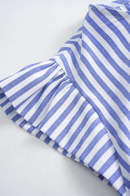 Lightweight Asymmetrical Striped T-Shirt