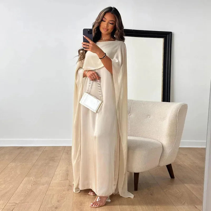 Lightweight Cape Sleeve Maxi Dress