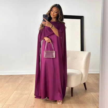 Lightweight Cape Sleeve Maxi Dress