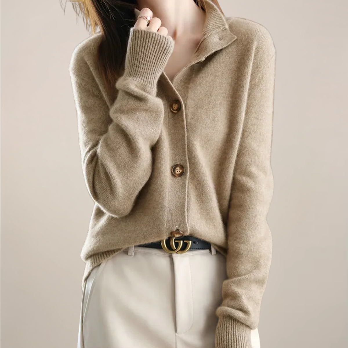Lightweight Collared Cardigan Sweater
