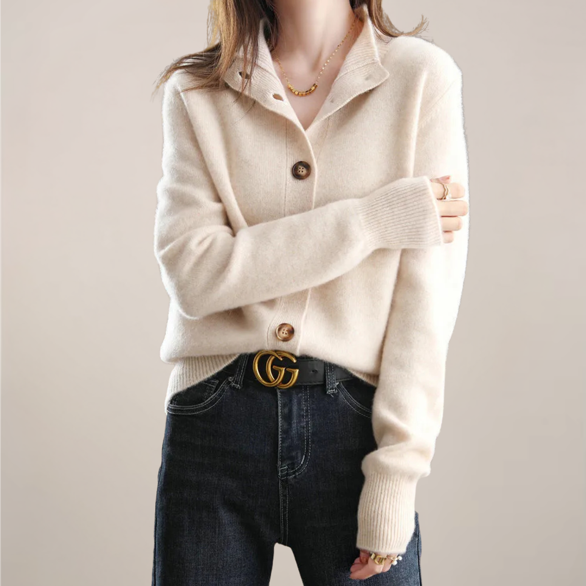 Lightweight Collared Cardigan Sweater