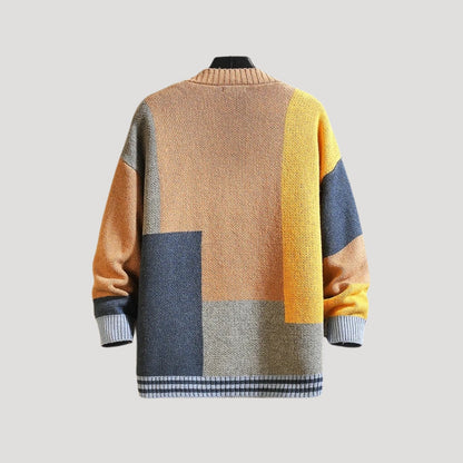 Lightweight Colorblock Knit Cardigan