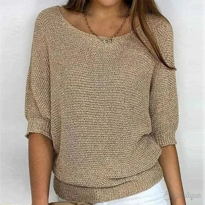 Lightweight Cotton Blend Casual Sweater