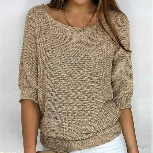 Lightweight Cotton Blend Casual Sweater