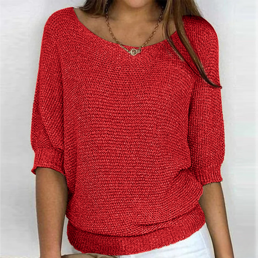 Lightweight Cotton Blend Casual Sweater