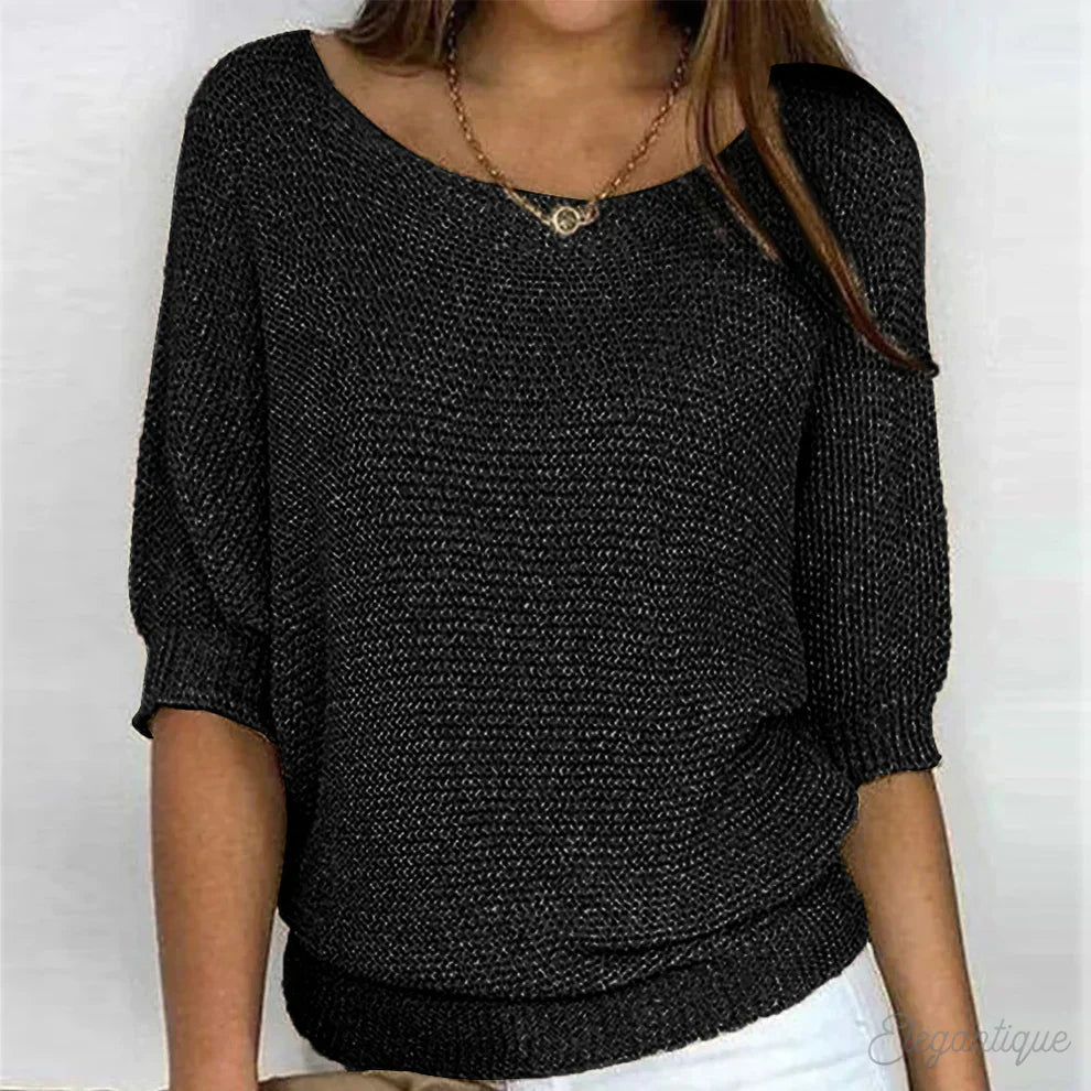 Lightweight Cotton Blend Casual Sweater