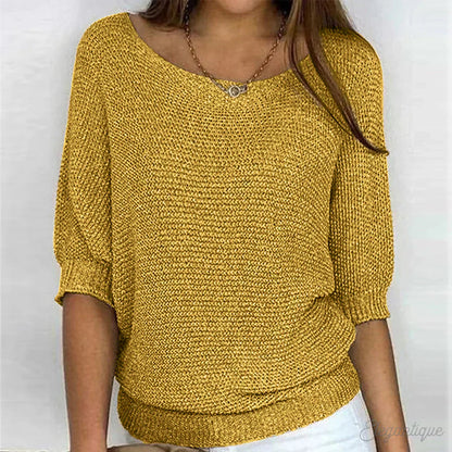 Lightweight Cotton Blend Casual Sweater