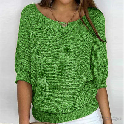 Lightweight Cotton Blend Casual Sweater